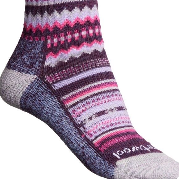 SmartWool XL Snowed in Purple Eclipse Wool Sweater Print Socks - Picture 3 of 11